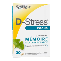 Synergia d-stress focus 30 comprimidos