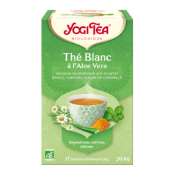 Yogi tea té blanco ecológico con aloe vera 17 bolsitas 30.6g