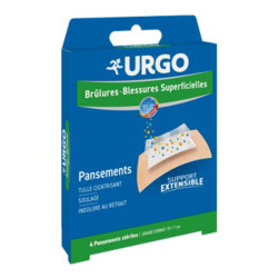 Urgo quemaduras y heridas superficiales 4 apósitos elásticos