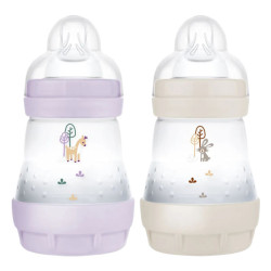 MAM Easy Start 2 biberones anticólicos 0+meses lila-arena 160ml