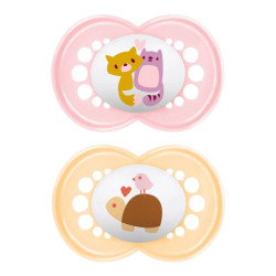 MAM Chupetes de silicona Original 2 +6 meses, clásico