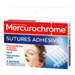 Mercurocromo Suturas adhesivas 2 sobres 16 tiras