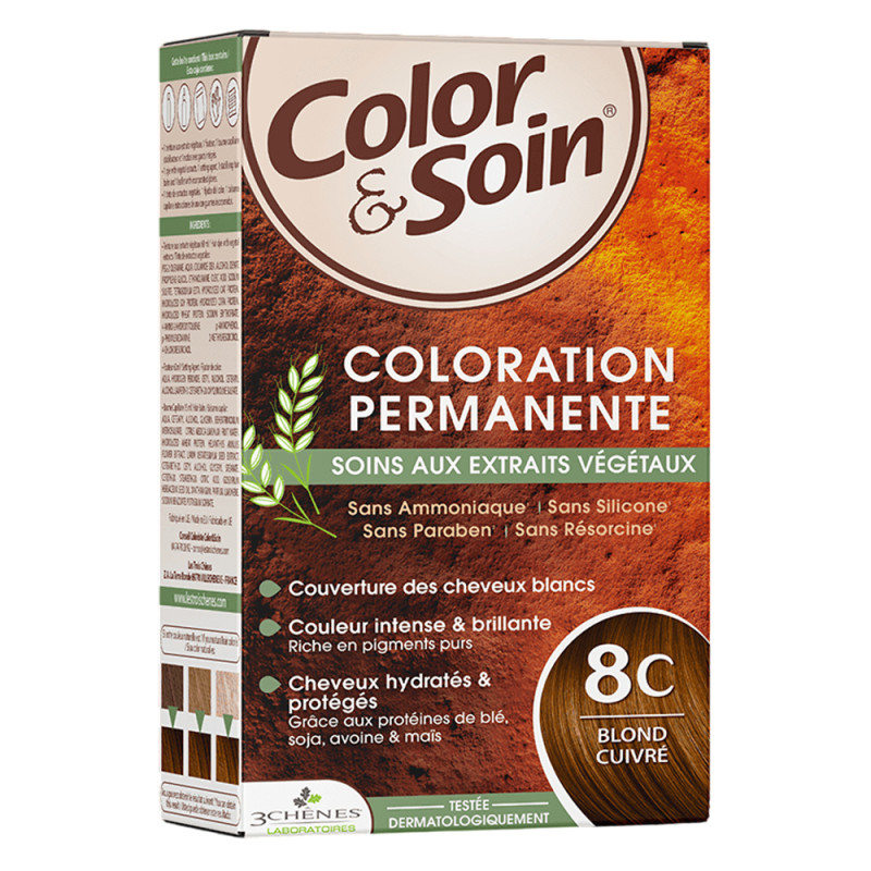 3 Chênes colour&soin rubio cobrizo permanente 8c