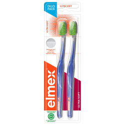 Juego de 2 cepillos dentales anticaries Elmex Ultra Soft