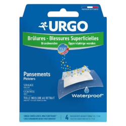 Urgo quemaduras superficiales 4 apósitos impermeables 7x10cm
