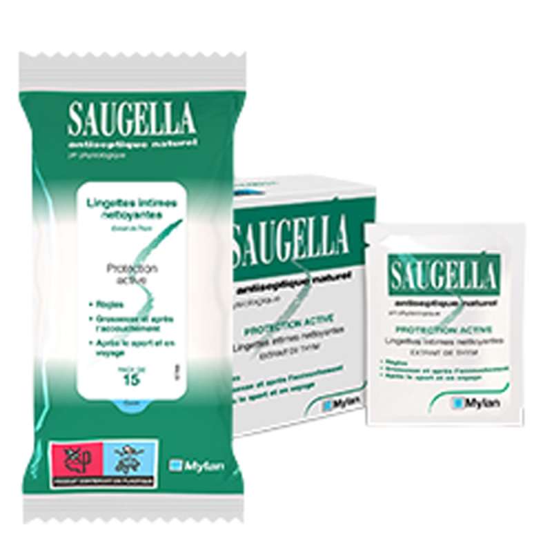 Saugella Antiséptico natural 15 toallitas íntimas