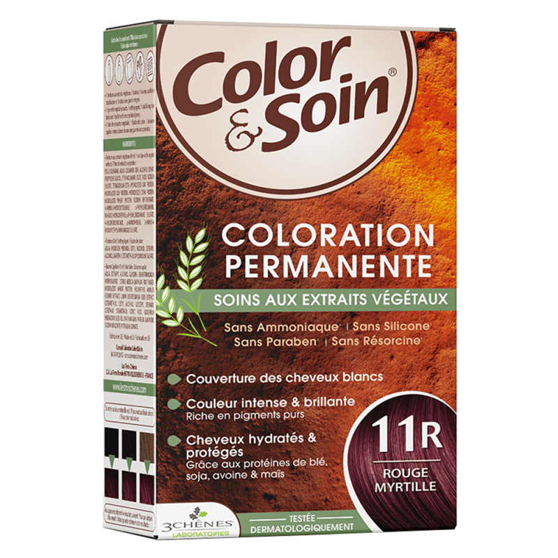 Les 3 chênes color & soin colorante capilar rojo arándano 11R 135ml