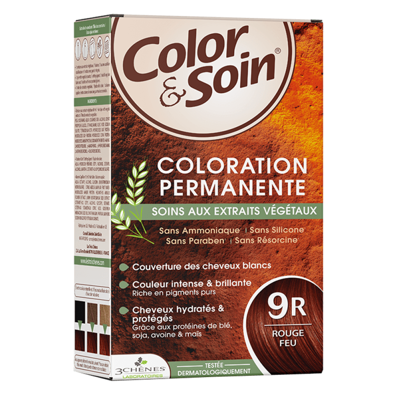Les 3 chênes color & soin rouge feu 9R 135ml