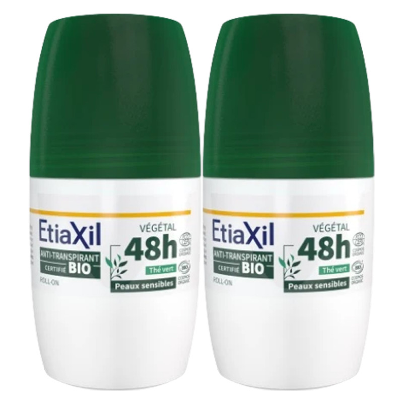 Etiaxil antitranspirante bio 48h té verde 2x50ml