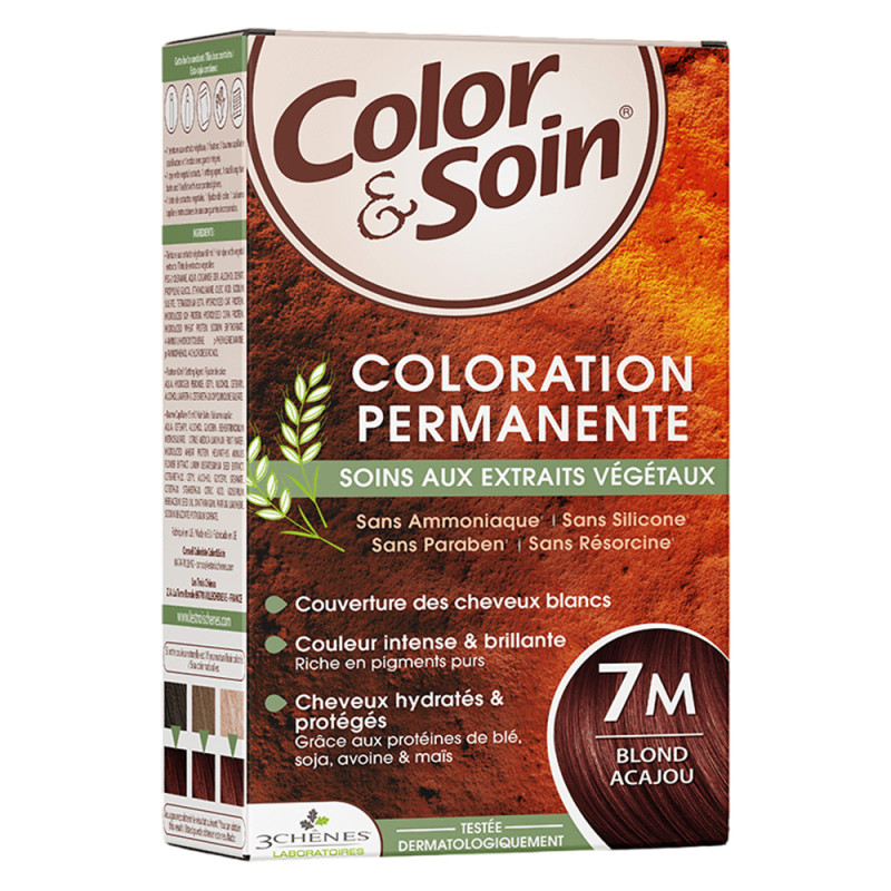 Les 3 chênes color & soin 7M rubio caoba 135ml