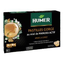 Humer Active Pastillas para la garganta con miel de Manuka IAA15+ 16 pastillas
