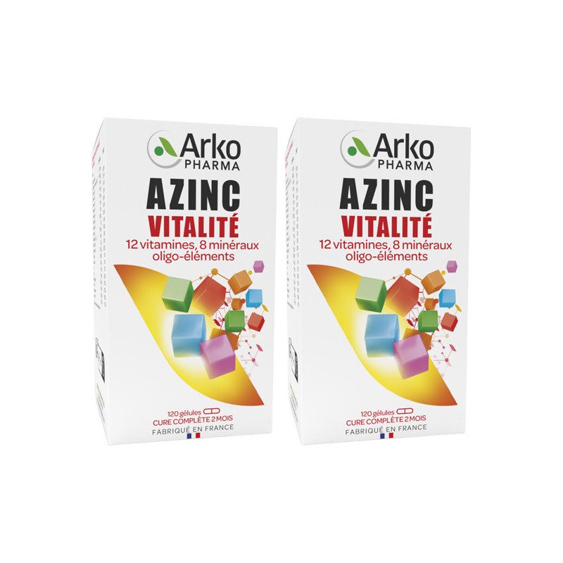 Arkopharma Azinc Vitality pack de 2 x 120 cápsulas