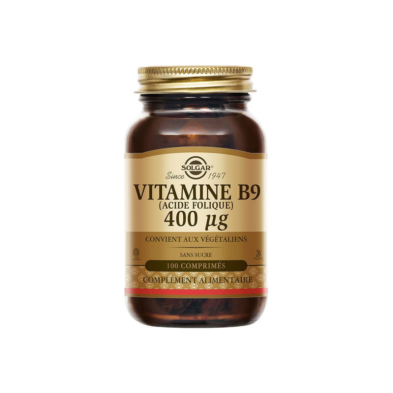Solgar Vitamina B9 (Ácido fólico) 400 µg 100 comprimidos