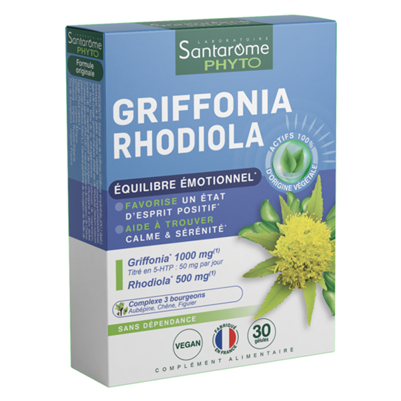 Santarome Phyto Griffonia Rhodiola 30 cápsulas