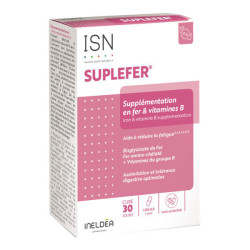 Ineldea Salud Natural Suplefer Suplemento de hierro y vitamina B 30 cápsulas vegetales