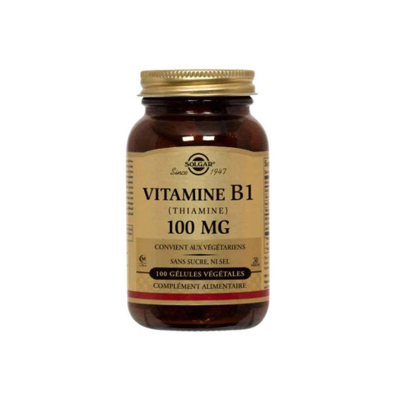 Solgar Tiamina Vitamina B1 - 100mg - 100 cápsulas