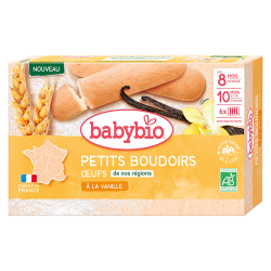 Babybio Petit Boudoir Vainilla 10 Meses + Ecológico 6 bolsitas de 4 galletas
