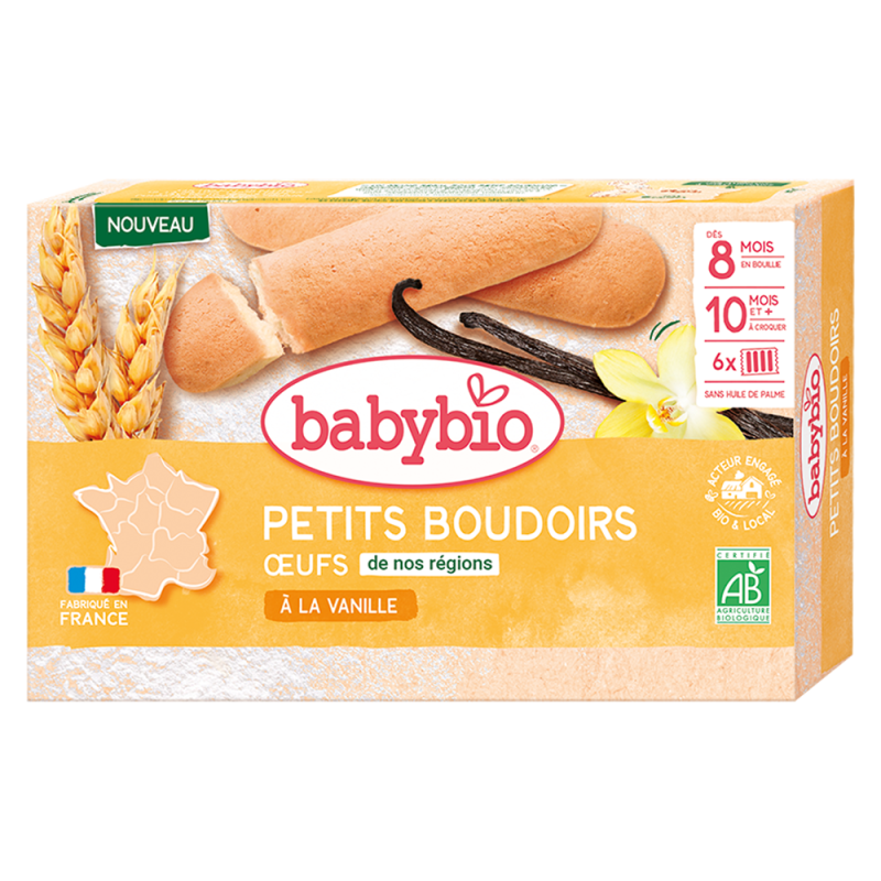 Babybio Petit Boudoir Vainilla 10 Meses + Ecológico 6 bolsitas de 4 galletas Babybio Petit Boudoir Vainilla 10 Meses + Ecológico 6 bolsitas de 4 galletas