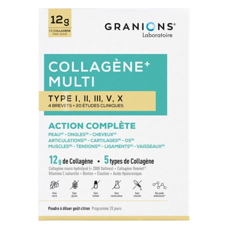 Granions Colágeno+ Multi Tipo I, II, III, V, X polvo 260gr