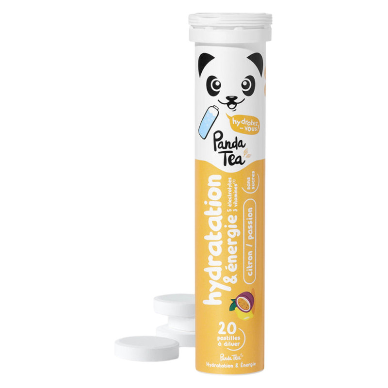 Panda Tea Hidratación y Energía Limón pasión 20 pastillas