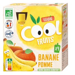 Vitabio Cool Fruits Compota plátano manzana 12 x 90gr pack