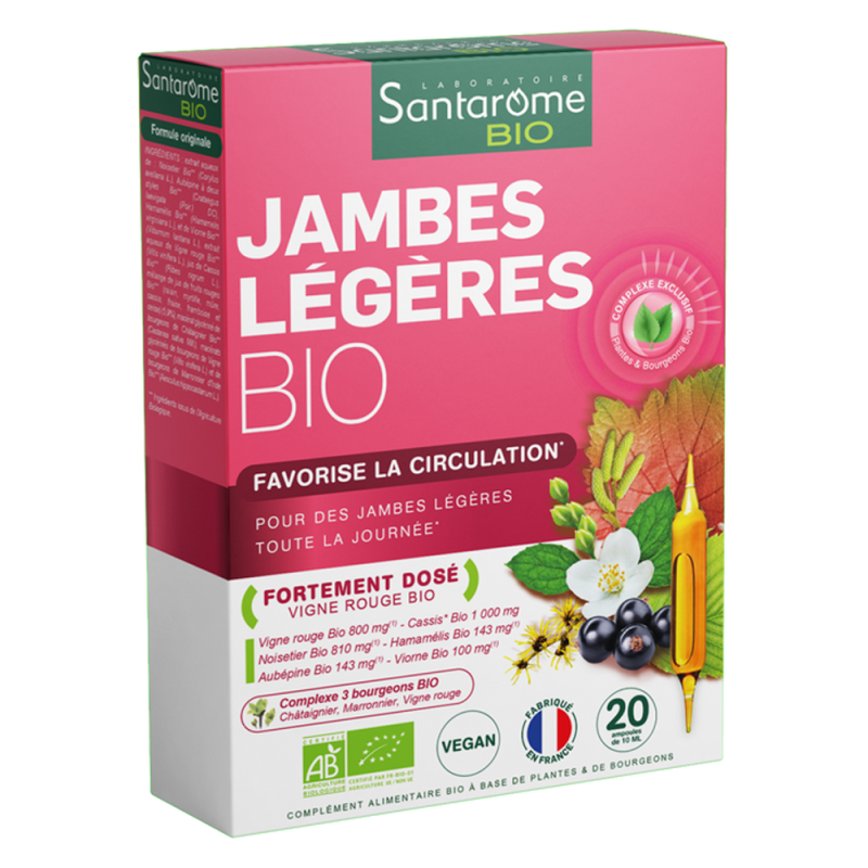Santarome Organic Piernas Ligeras 30 ampollas