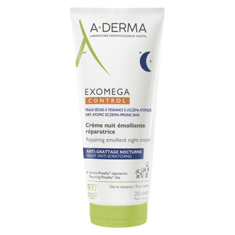 A-Derma Exomega Control Crema de Noche Emoliente Reparadora 200ml
