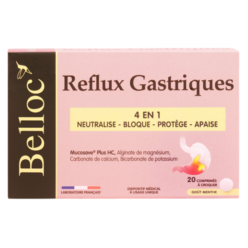 Belloc Reflujo Gástrico 4en1 - 20 comprimidos masticables Belloc Reflujo Gástrico 4en1 - 20 comprimidos masticables