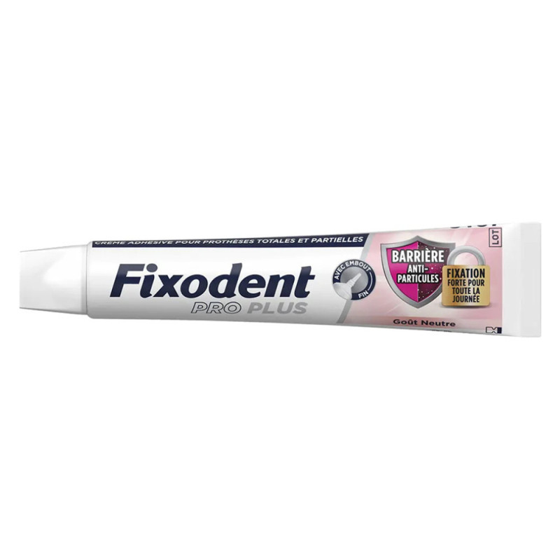 Fixodent Pro Plus Barrera antipartículas sabor neutro 40gr