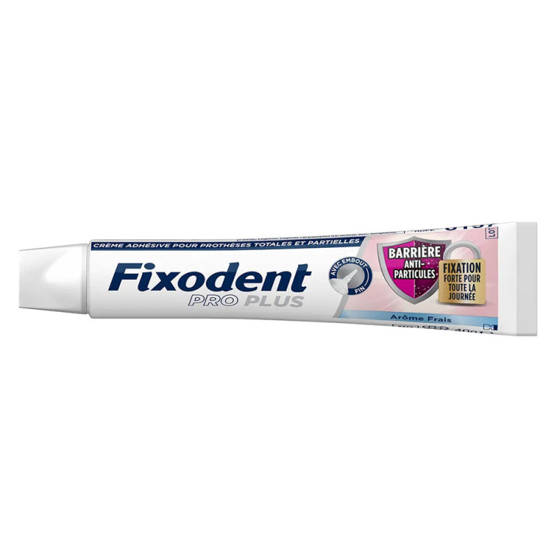Fixodent Pro Plus Barrera antipartículas sabor fresco 40gr