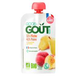 Good Goût Pêche Poire de 4 meses bio 120gr
