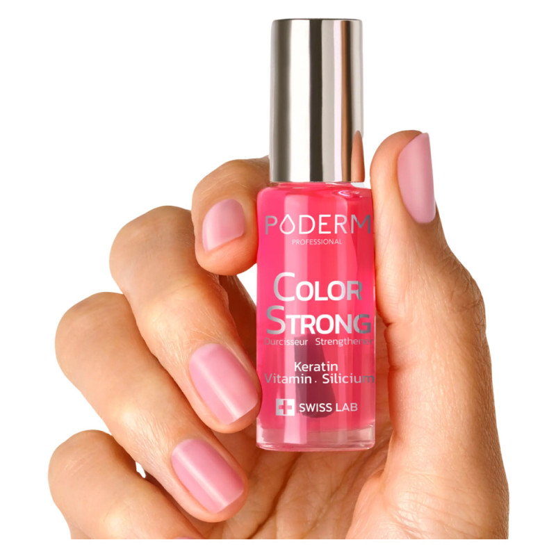 Poderm Barniz Color Fuerte Endurecedor Brillante 8ml