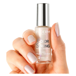 Poderm Esmalte de Uñas Color Fuerte Endurecedor Resaltador 8ml
