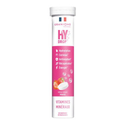 Granions Hydrop 5 en 1 comprimidos de hidratación fresa 20 comprimidos