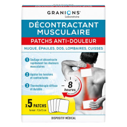 Granions Relajante Muscular 5 parches analgésicos