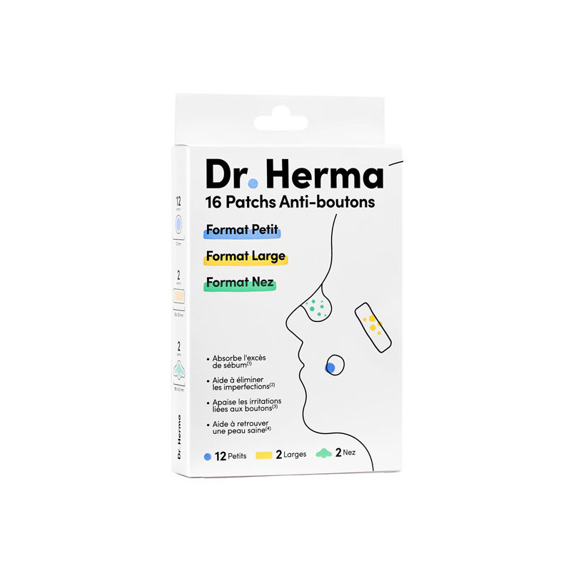 Dr.Herma 16 parches antimanchas de varios tamaños