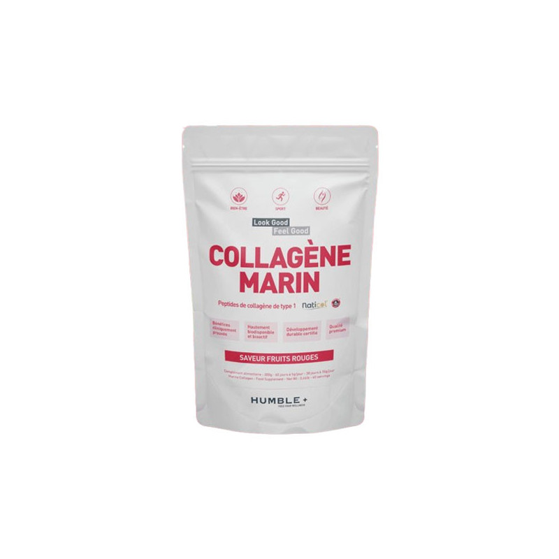Humble+ Colágeno Marino Belleza de la Piel bayas rojas 300gr