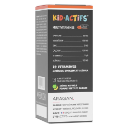 Aragan Synactifs KidActifs Multivitaminas Jarabe de Manzana Verde y Plátano 125ml