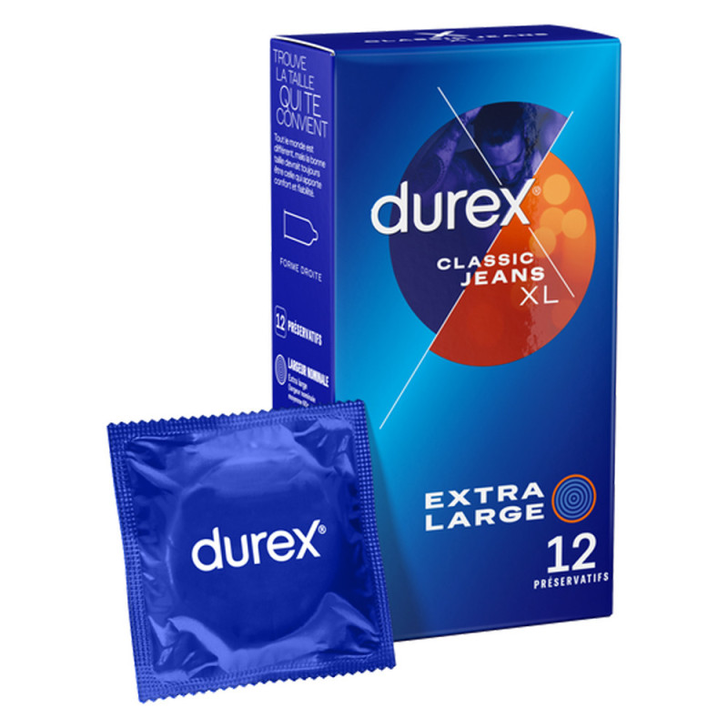 Durex Classic Jeans XL 12 preservativos