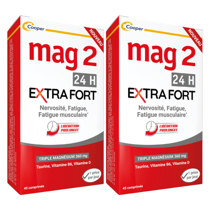 Cooper Mag2 24H Extra Fuerte 2x45 comprimidos