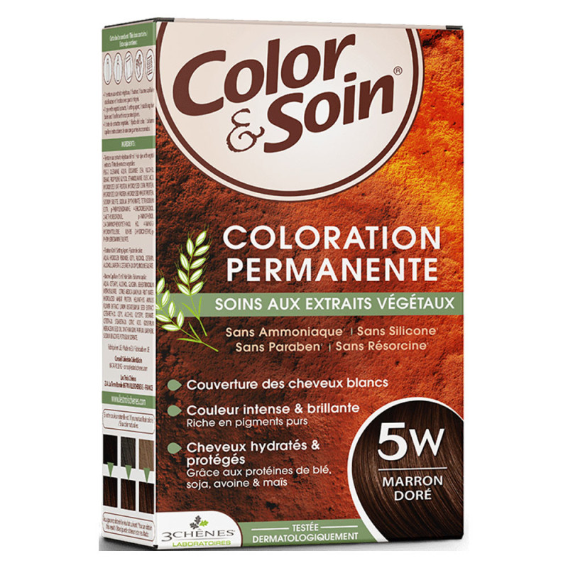 Les 3 chênes Color & Soin Coloración permanente 5W Castaño dorado