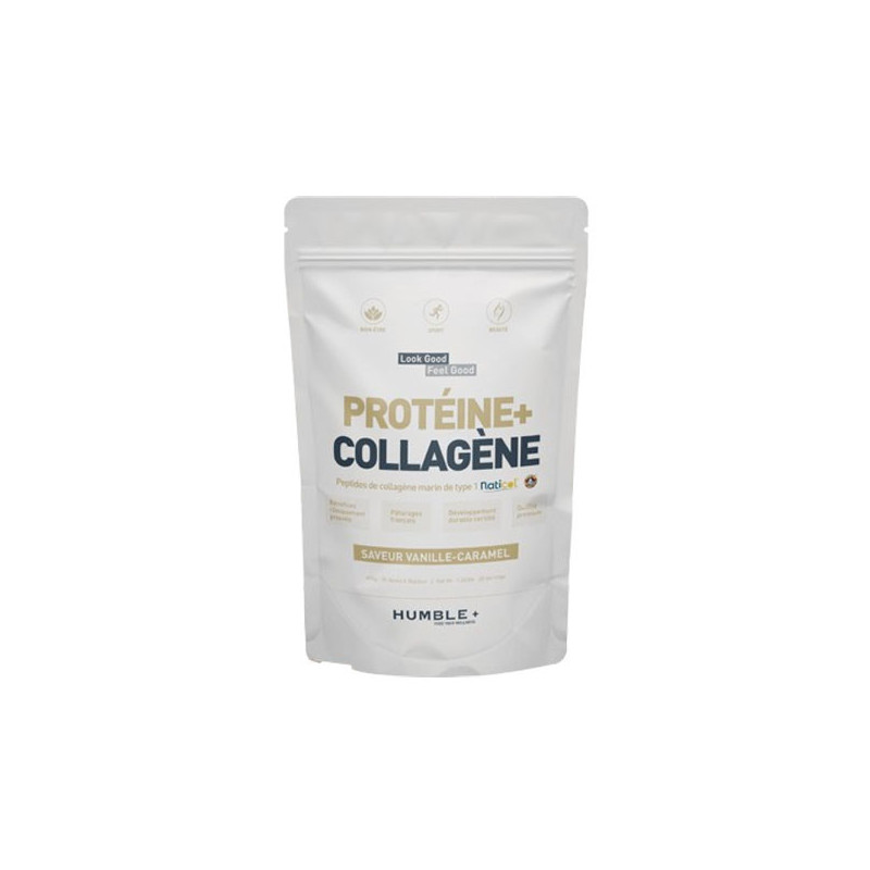 Humble+ Protein+ Colágeno marino vainilla caramelo