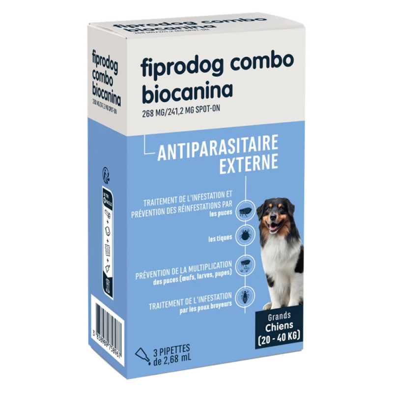 Biocanina Fiprodog Combo Spot-on perros grandes 3 pipetas