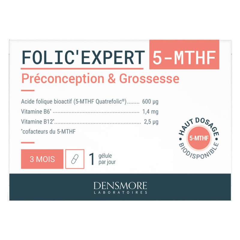 Densmore Folic'Expert 5-MTHF Preconcepción y embarazo 90 comprimidos