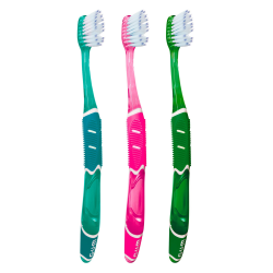 GUM Juego de 3 cepillos dentales suaves Pro 525