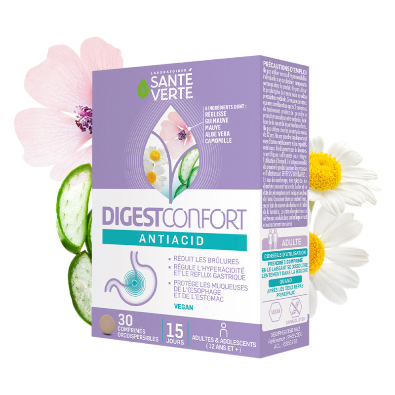 Santé Verte DigestConfort Antiácido 30 comprimidos