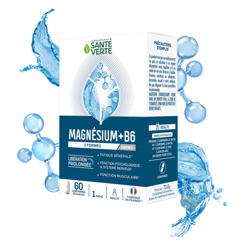 Santé Verte Magnesio +B6 - 3 Formas 360 mg 60 comprimidos