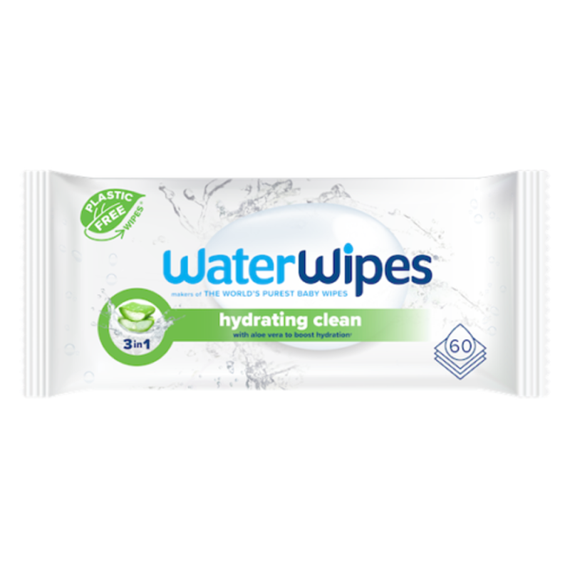 WaterWipes 60 toallitas limpiadoras hidratantes con Aloe vera