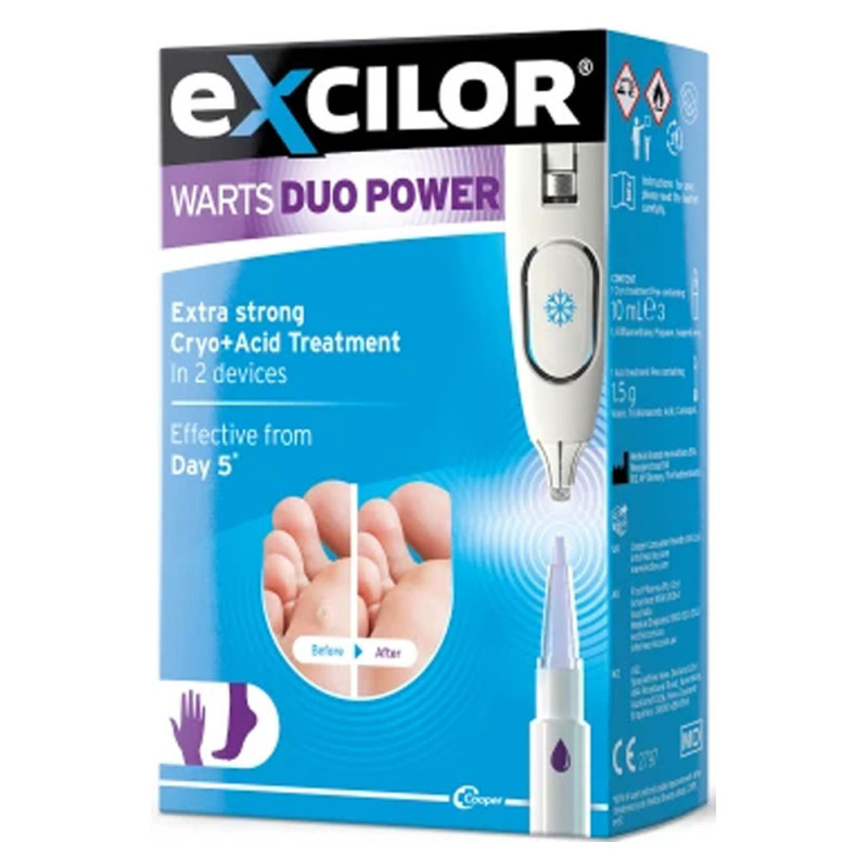 Excilor Duo Power Tratamiento verrugas manos y pies 10ml + 1,5gr
