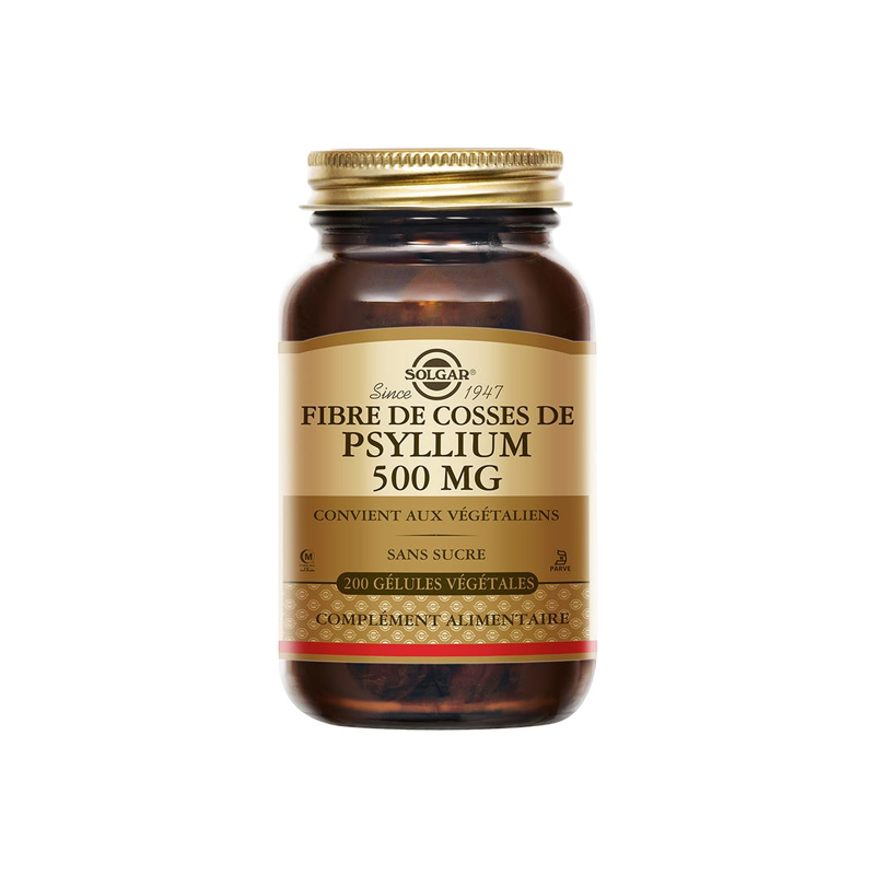 Solgar Psyllium Husk Fibra 500mg 200 cápsulas vegetales